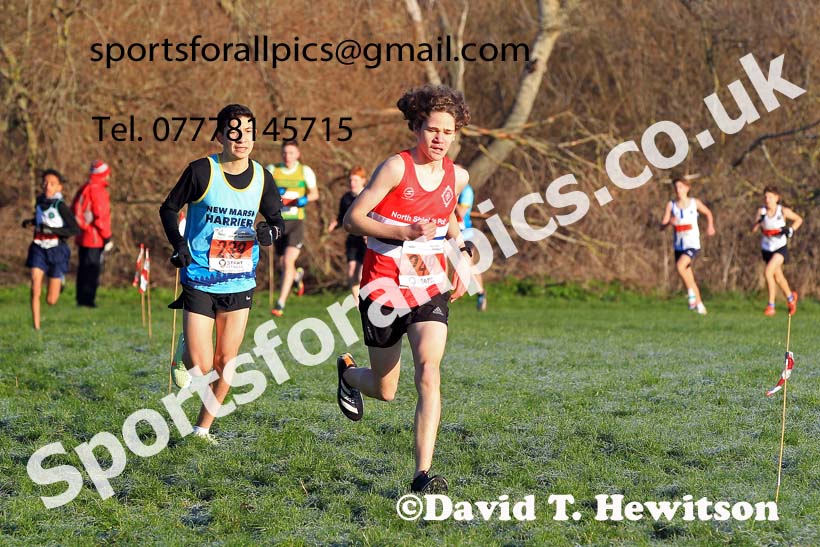 Boys under-15s, 2022 North Eastern Cross Country Champs., Temple Park, South Shields.  Photo: David T. Hewitson/Sports for All Pics